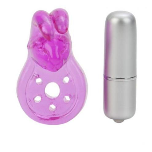 Эрекционное кольцо с вибрацией CalExotics Micro Vibe Arouser Bunny