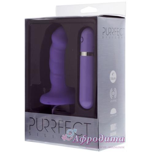 Анальная пробка с вибрацией PURRFECT SILICONE 10FUNCTION PLUG PURPLE