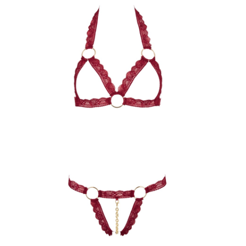 Комплект белья 2213010 Bra Set open red S/M