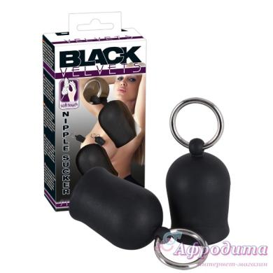 Вакуумные помпы на соски Nipple Suckers черного цвета 