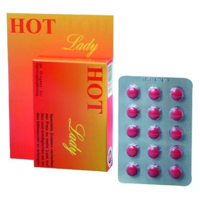 П. Возбуждающие таблетки HOT LADY dragees для женщин 