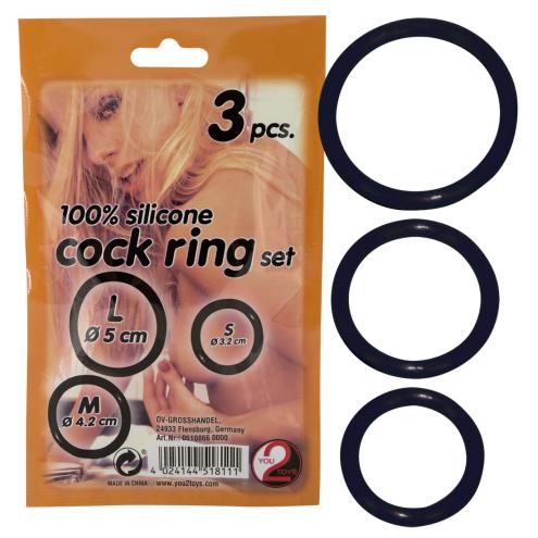 Набор эрекционных колец Silicone Cock Ring set создан для жарких ночей!