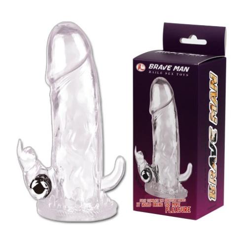 П. Насадка с вибрацией Penis sleeve Bullet vibrator Crystal