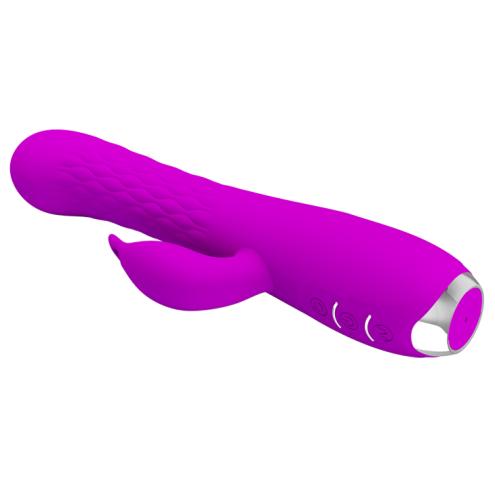 Вибратор вагинально-клиторальный Pretty Love Molly пурпурного цвета