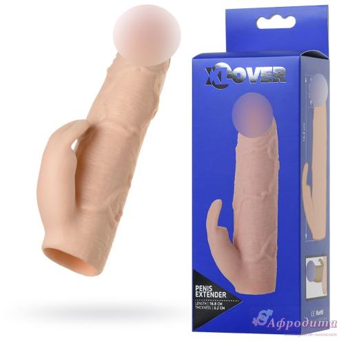 Насадка Toyfa XLover, для увеличения размера, TPE, телесный, 16,8 см