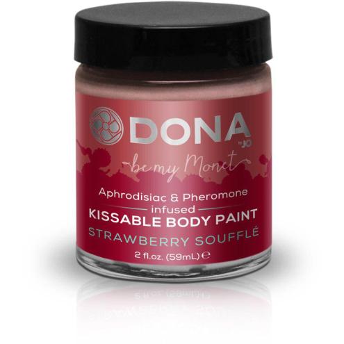 П. Cъедобная краска для тела Dona Kissable Body Paint - STRAWBERRY SOUFFLE