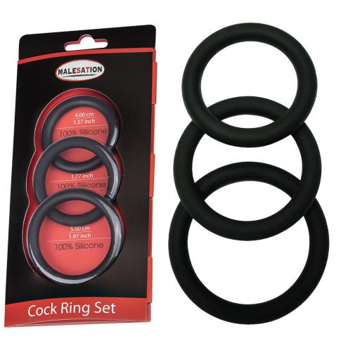 Эрекционные кольца - MALESATION Cock Ring Set