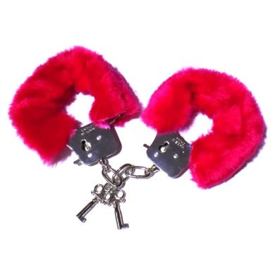 Наручники с мехом Love Cuffs Hand Schellen Red помогут испытать незабываемые оргазмы и ощущения