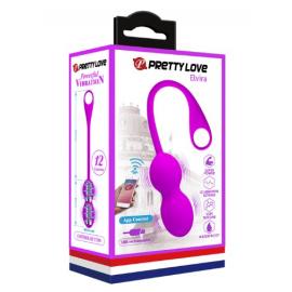 Вагинальные шарики с функцией подключения к смартфону Pretty Love Elvira Phone Control Vibro Balls Purple - 1