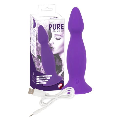Анальная пробка с вибрацией Pure Lilac Vibes Plug