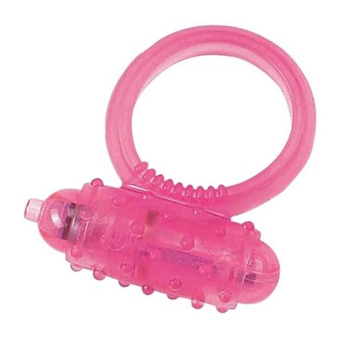 Эрекционное кольцо с вибрацией VIBRATING COCKRING SILICONE PINK