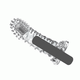 Удлиняющая насадка с вибрацией Penis Sleeve On-Contact Vibrator On The Top - 5