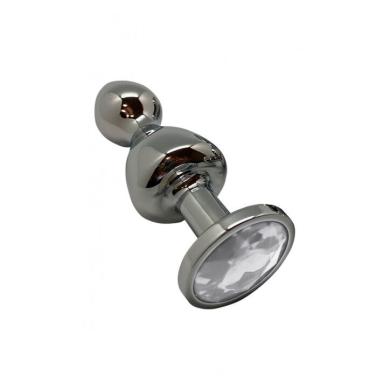 Анальна пробка Wooomy Lollypop Double Ball Metal Plug M