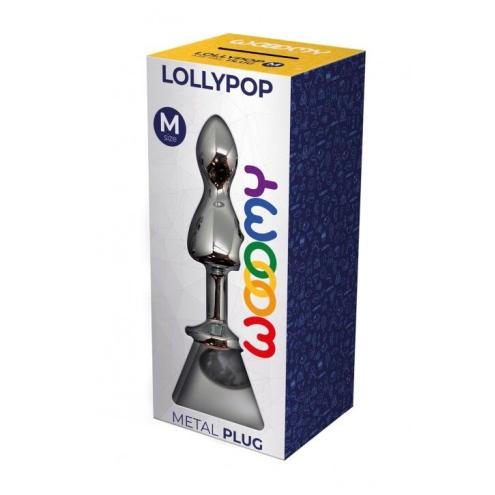 Анальна пробка Wooomy Lollypop Double Ball Metal Plug L