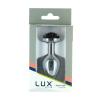 Металлическая анальная пробка Lux Active с розой - Rose Anal Plug - Black