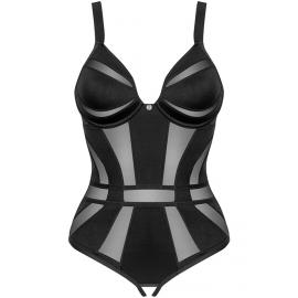 Боді Obsessive Chic Amoria otwarte (Чорний, XS/S) - 3