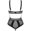 Боді Obsessive Chic Amoria otwarte (Чорний, XS/S)