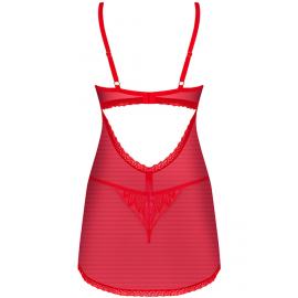 Комплект Obsessive Chilisa babydoll (Красный, M/L) - 4