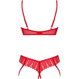 Комплект Obsessive Ingridia set (Червоний, XS/S) - 4