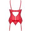 Комплект Obsessive Ingridia corset (Красный, XS/S)