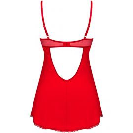 Комплект Obsessive Ingridia chemise (Червоний, XS/S) - 4