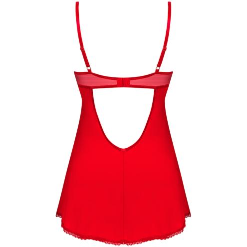 Комплект Obsessive Ingridia chemise (Красный, M/L)