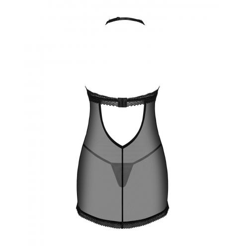 Комплект Obsessive Medilla chemise (Чорний, XS/S)