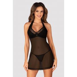 Комплект Obsessive Medilla chemise (Черный, M/L) - 1