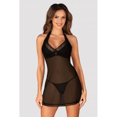 Комплект Obsessive Medilla chemise (Черный, M/L)