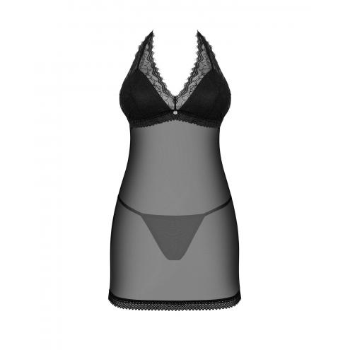 Комплект Obsessive Medilla chemise (Черный, M/L)