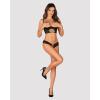 Комплект Obsessive Roxelia set otwarty (Черный, XS/S)