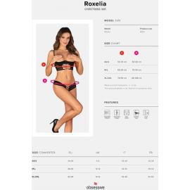 Комплект Obsessive Roxelia set otwarty (Чорний, M/L) - 5