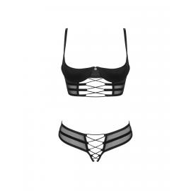 Комплект Obsessive Roxelia set otwarty (Чорний, XL/XXL) - 4