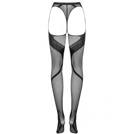 Колготки Obsessive S336 із розрізом (Чорний, S/M/L) - 6