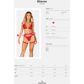 Пояс Obsessive Elianes (Червоний, M/L) - 9