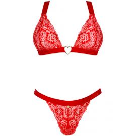 Комплект Obsessive Elianes set (Червоний, XS/S) - 5