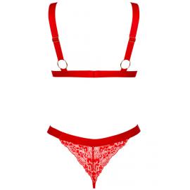 Комплект Obsessive Elianes set (Червоний, XS/S) - 6