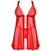 Комплект Obsessive Elianes babydoll (Красный, XS/S)