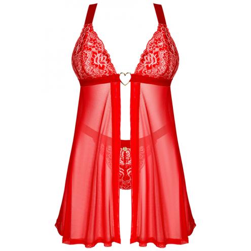 Комплект Obsessive Elianes babydoll (Червоний, XL/XXL)