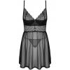 Комплект Obsessive Chemeris babydoll (Чорний, XS/S)