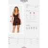 Комплект Obsessive Chemeris babydoll (Чорний, XS/S)