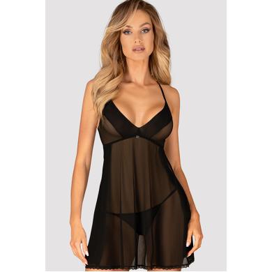 Комплект Obsessive Latinesa babydoll (Чорний, M/L)