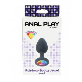 Toy Joy Rainbow Booty Jewel Small - Анальна пробка з райдужним кристалом в основі S - 3