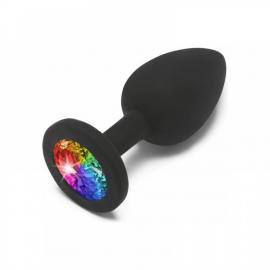 Toy Joy Rainbow Booty Jewel Small - Анальна пробка з райдужним кристалом в основі S - 1