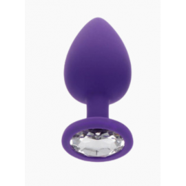 Toy Joy Medium Diamond Booty Jewel - Пробка анальна фіолетова - 5