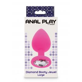 Toy Joy Large Diamond Booty Jewel - Пробка анальна рожева - 4