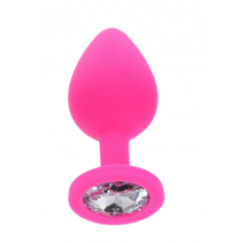 Toy Joy Large Diamond Booty Jewel - Пробка анальна рожева - 1