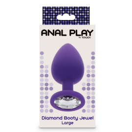 Toy Joy Large Diamond Booty Jewel - Пробка анальна фіолетова - 5