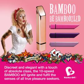 Потужний мінівібратор Rocks Off Bamboo Rose Gold - 1