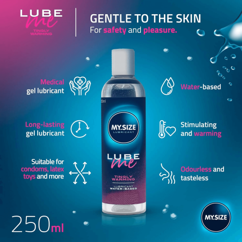 Лубрикант на водній основі Amor My.Size Lube Tightly Warming, 250 мл